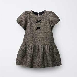 Zara Black and Gold Sparkle Dress